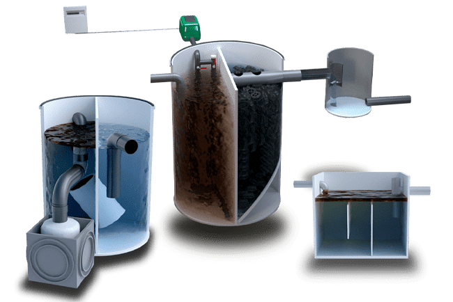 Sistema de depuracion de aguas residuales Ecodena